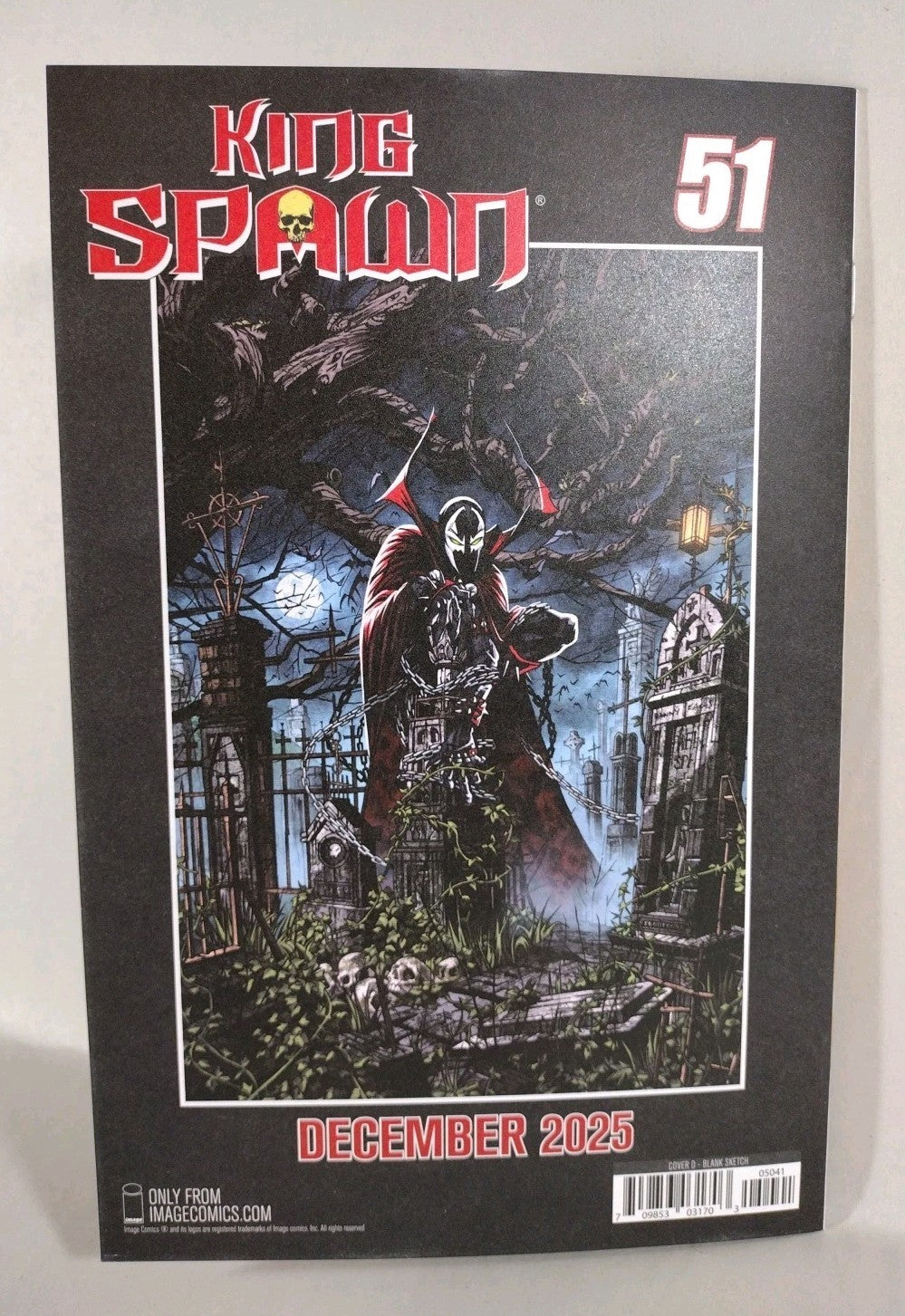 King Spawn #50 (2025) Image Comic Sketch Cover Variant W Original Art Dave Castr
