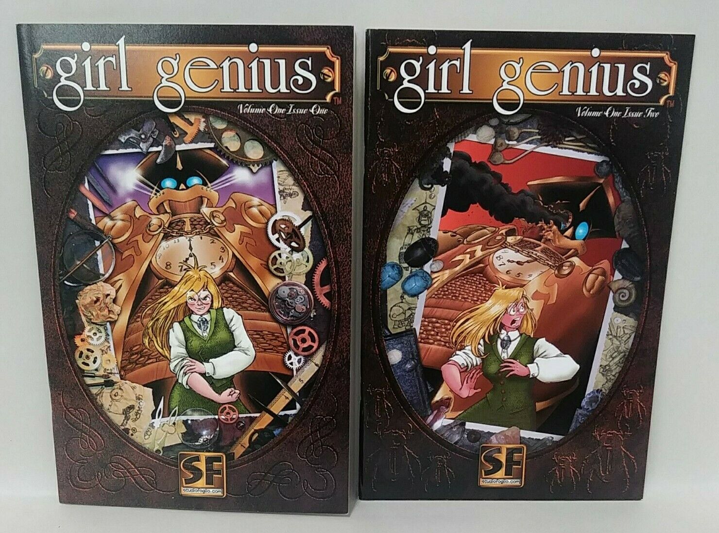 Girl Genius #1 & 2 (2001) SF Comics 1st Print Kaja Foglio