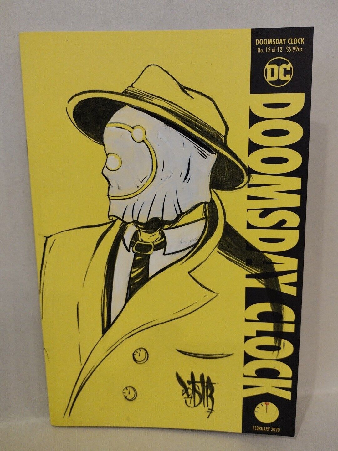 Doomsday Clock #12 (2020) DC Blank Cover Variant W Original Rorschach Art ARG