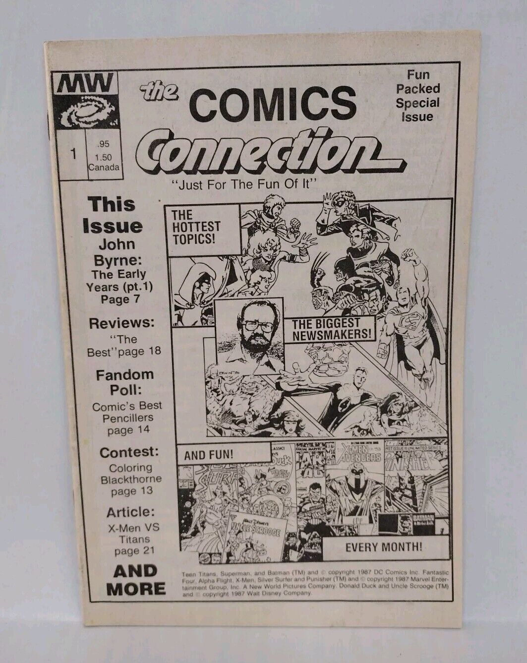 Fan Connection Special #1 (1987) Milky Way Graphics Fanzine John Byrne VF/NM