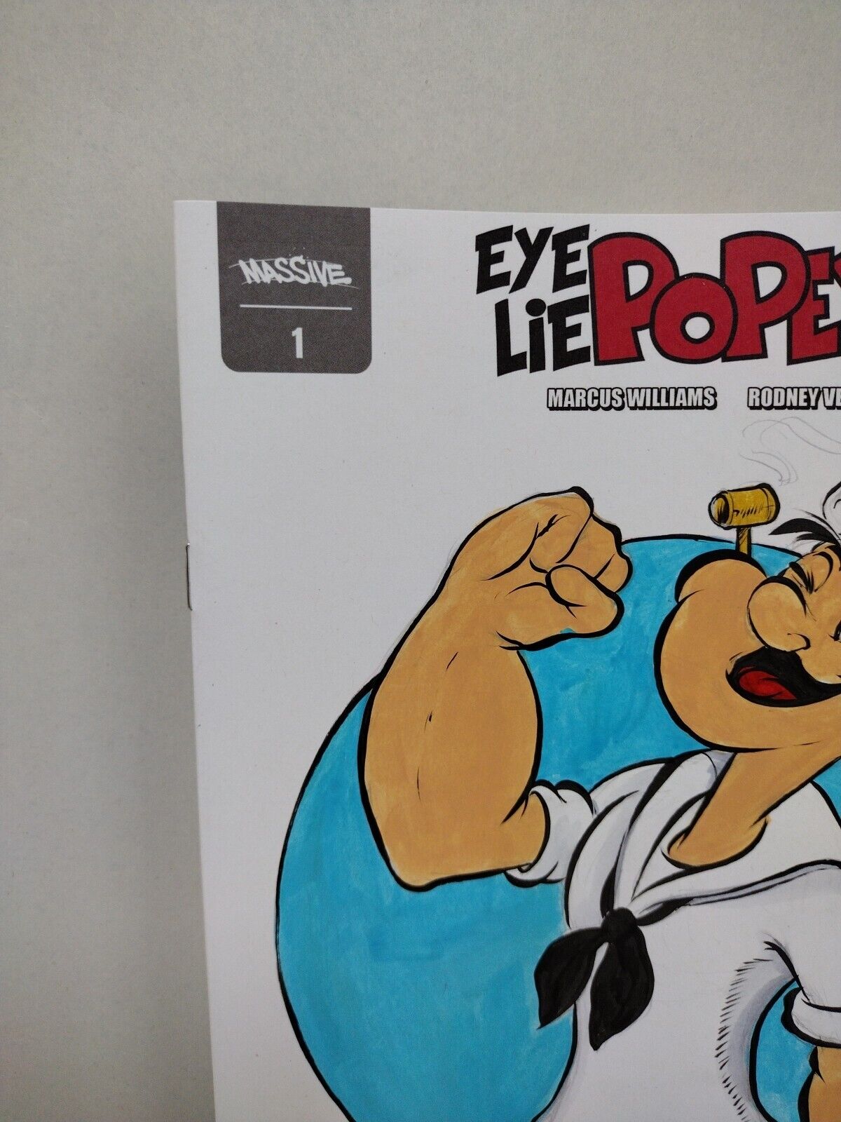 Popeye Eye Lie #1 (2024) Massive Sketch Variant Comic W Original Art