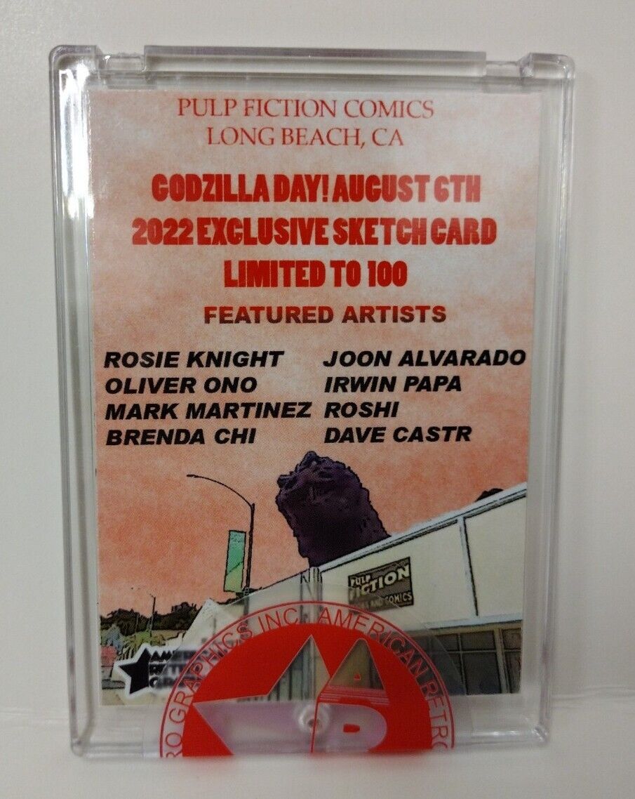 PFLB Godzilla Day (2022) ARG Original Sketch Card w Mark Martinez Mothra Art