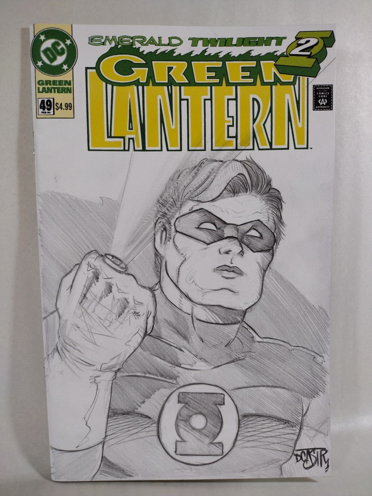 Green Lantern 49 (2026) DC Facsimile Sketch Cover Comic W Original DCastr Art