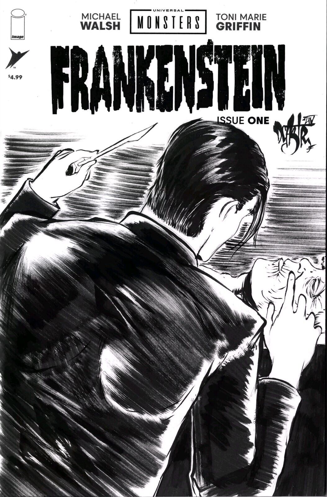 Universal Monsters FRANKENSTEIN #1 (2023) Image Comic Sketch Var W Original Art 