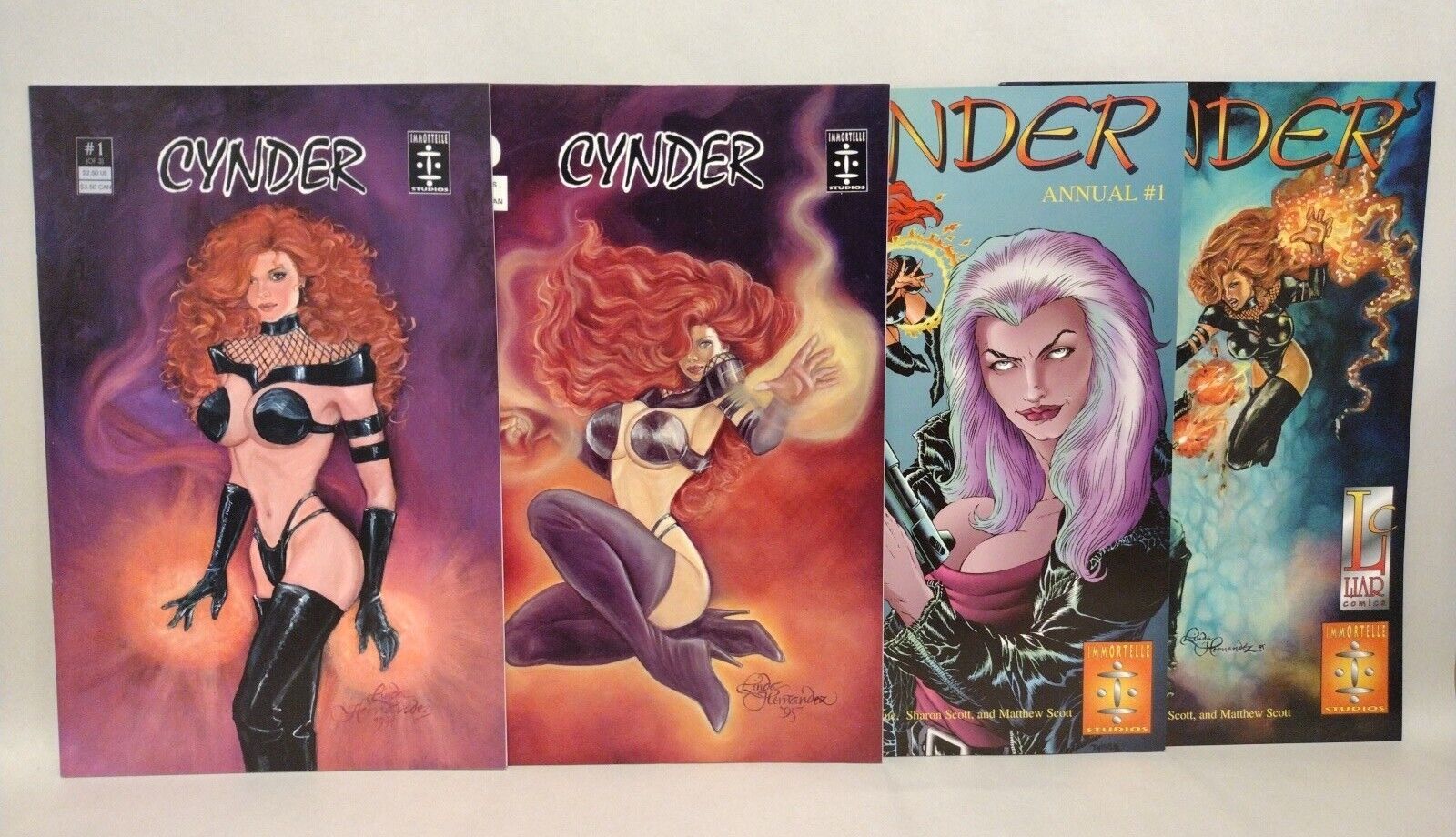 Cynder (1994) Immortelle Comic Set #1 2 Annual #1 +Variant David Linda Hernandez