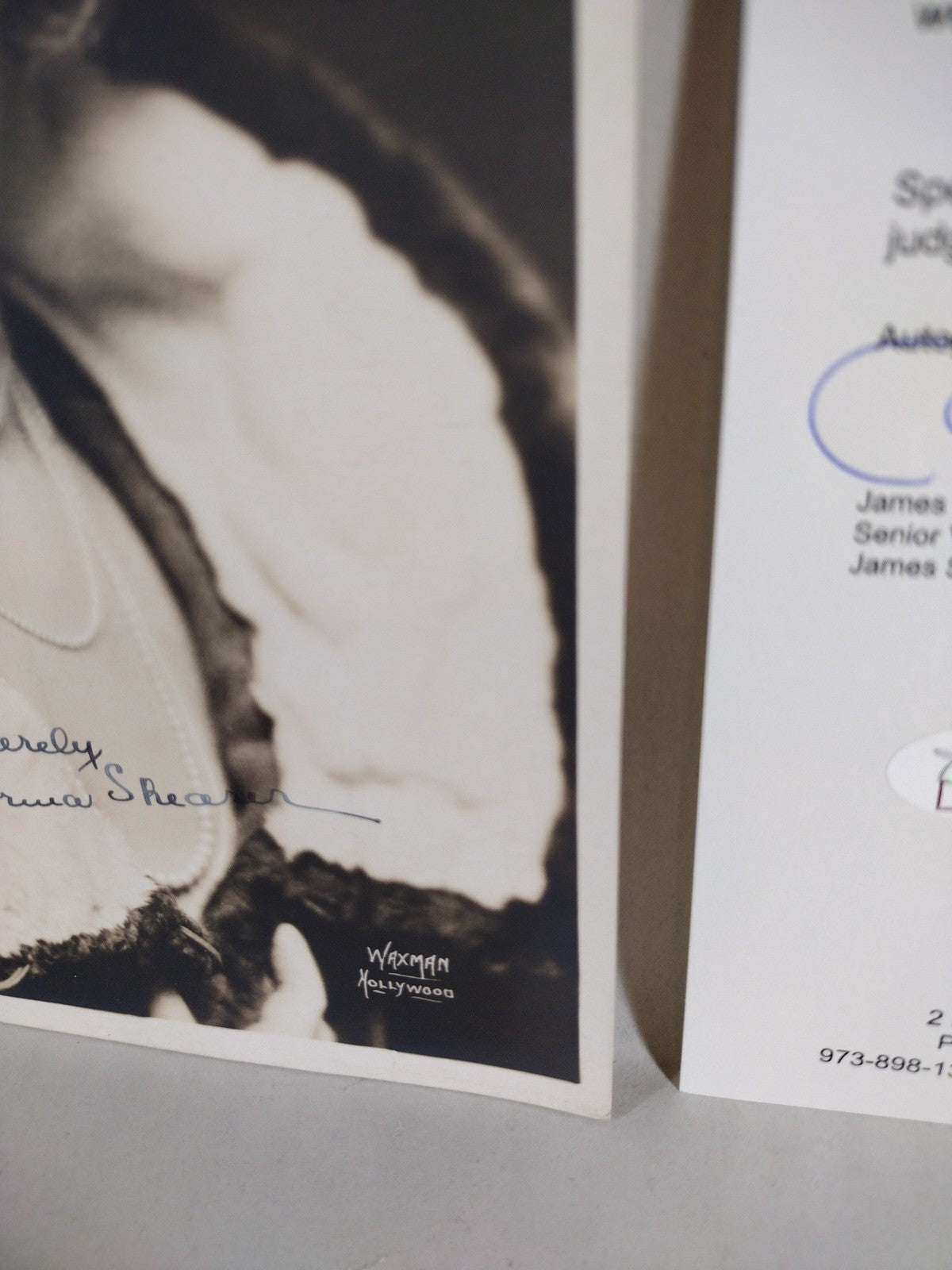 Norma Shearer Silver Screen Actress 6 X 9" Sepia Photo Signed W JSA COA