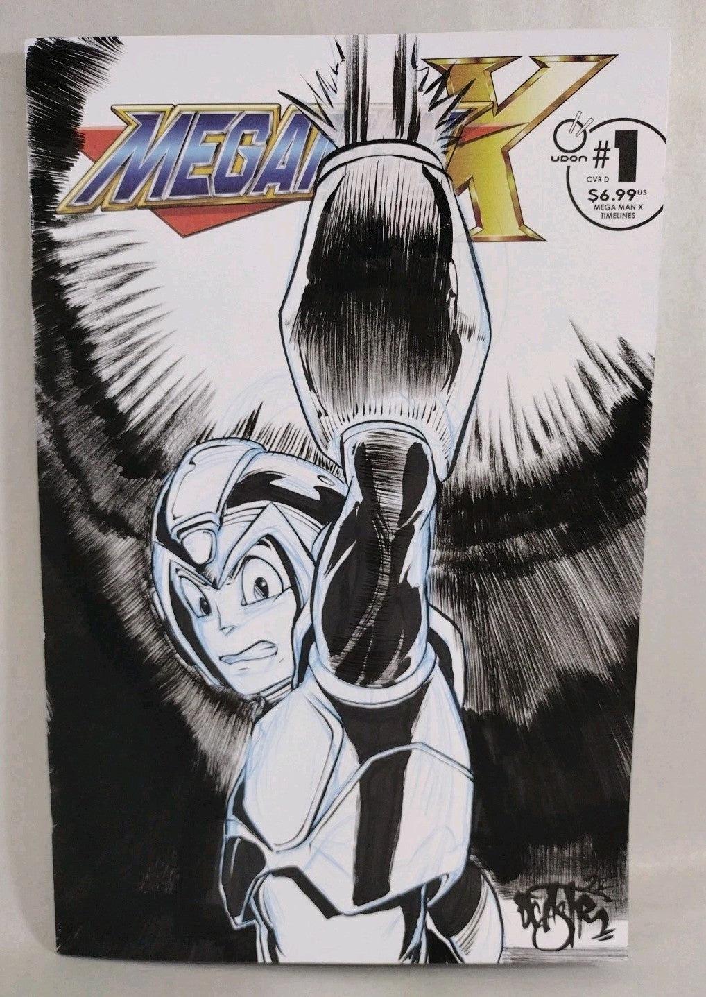 MegaMan X #1 (2025) Udon Capcom Sketch Cover Comic W Original Dave Castr Art