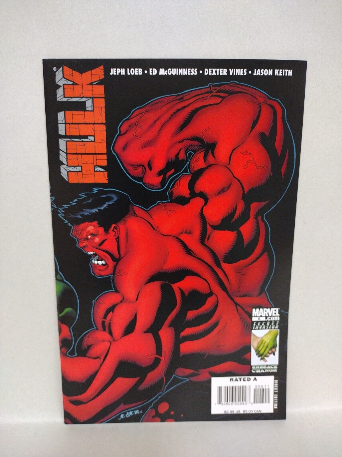 Hulk #6 (2008) Marvel Red and Green Variant Ed McGuiness Connecting Covers NM