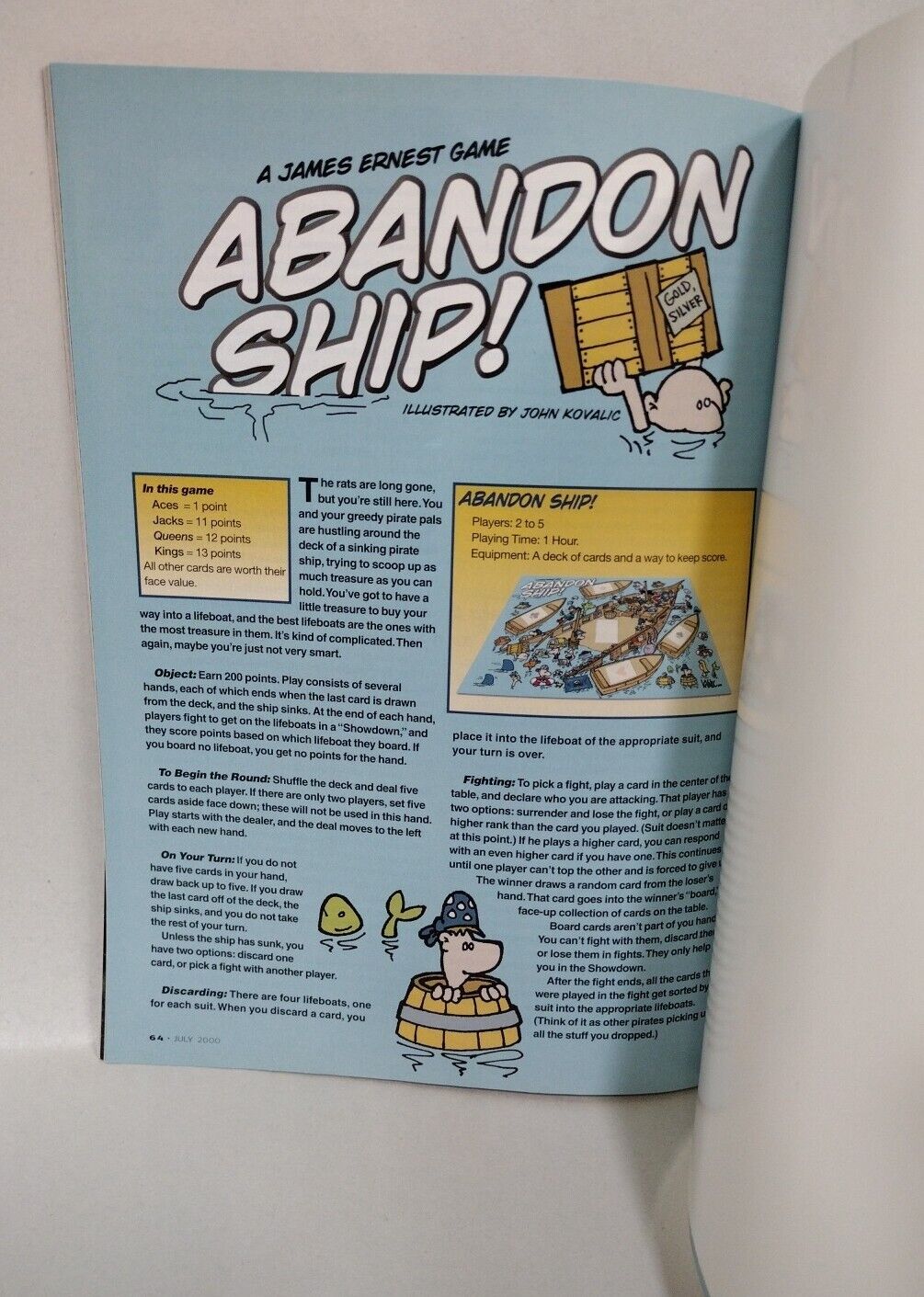 Dragon Magazine #273 (2000) Wizards Of The Coast W Abandon Ship Poster Game