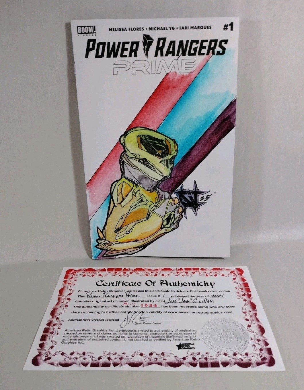 Power Rangers Prime 1 (2024) Boom Sketch Cover Comic W Original Jose Guillen Art