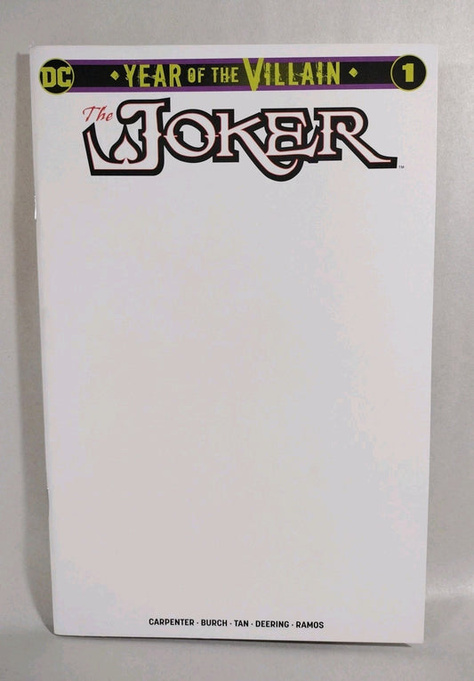 Joker Year Of The Villain #1 (2019) DC Blank Sketch Cover Variant Comic New NM