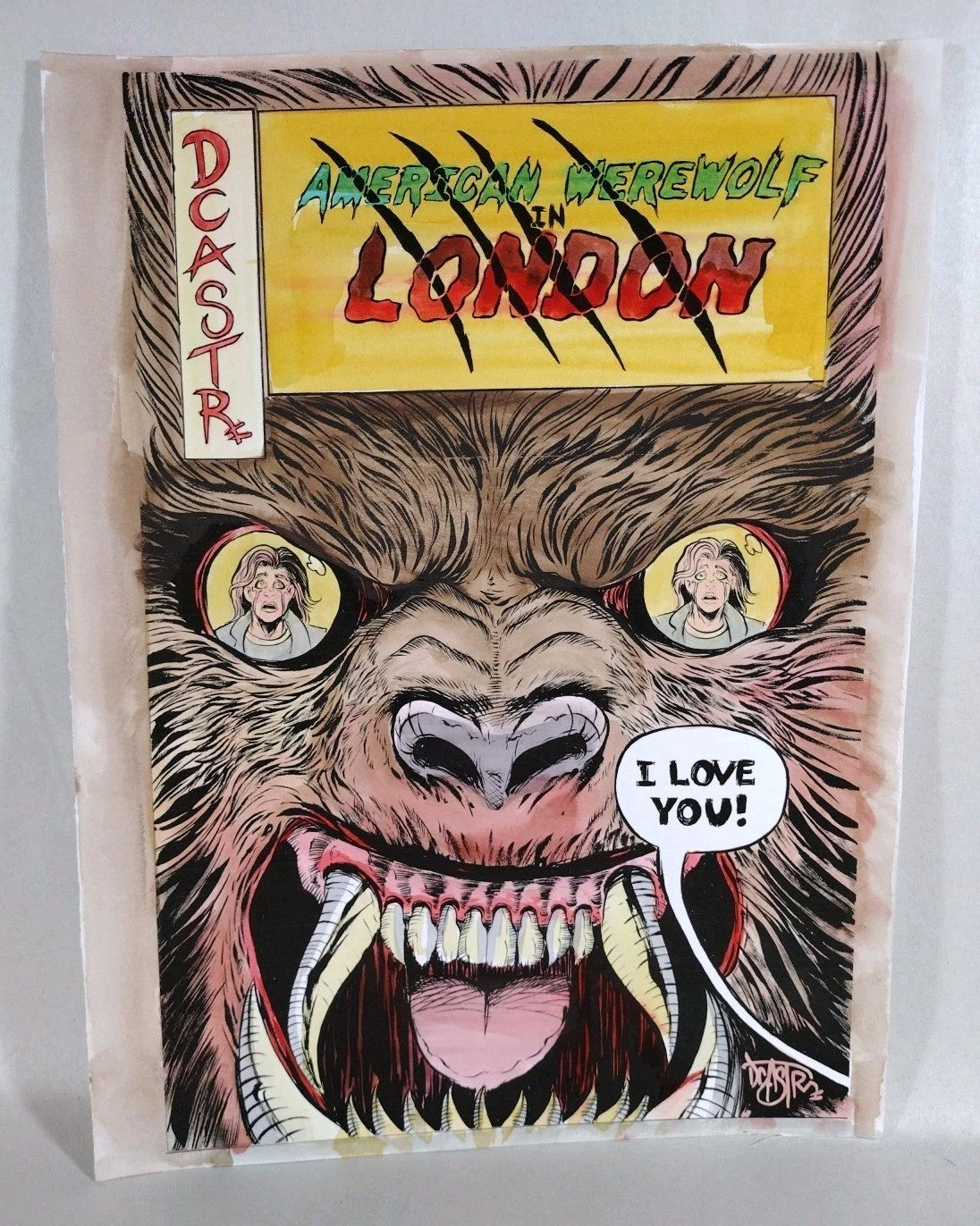 American Werewolf In London #3 (2025) Faux Comic Cover Original + Color DCastr
