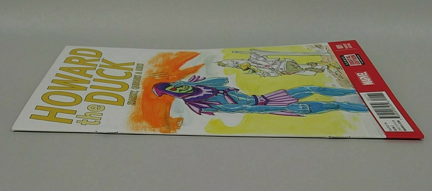 Howard the Duck 1 (2015) Marve Sketch Cover Variant Comic W Original DCastr Art