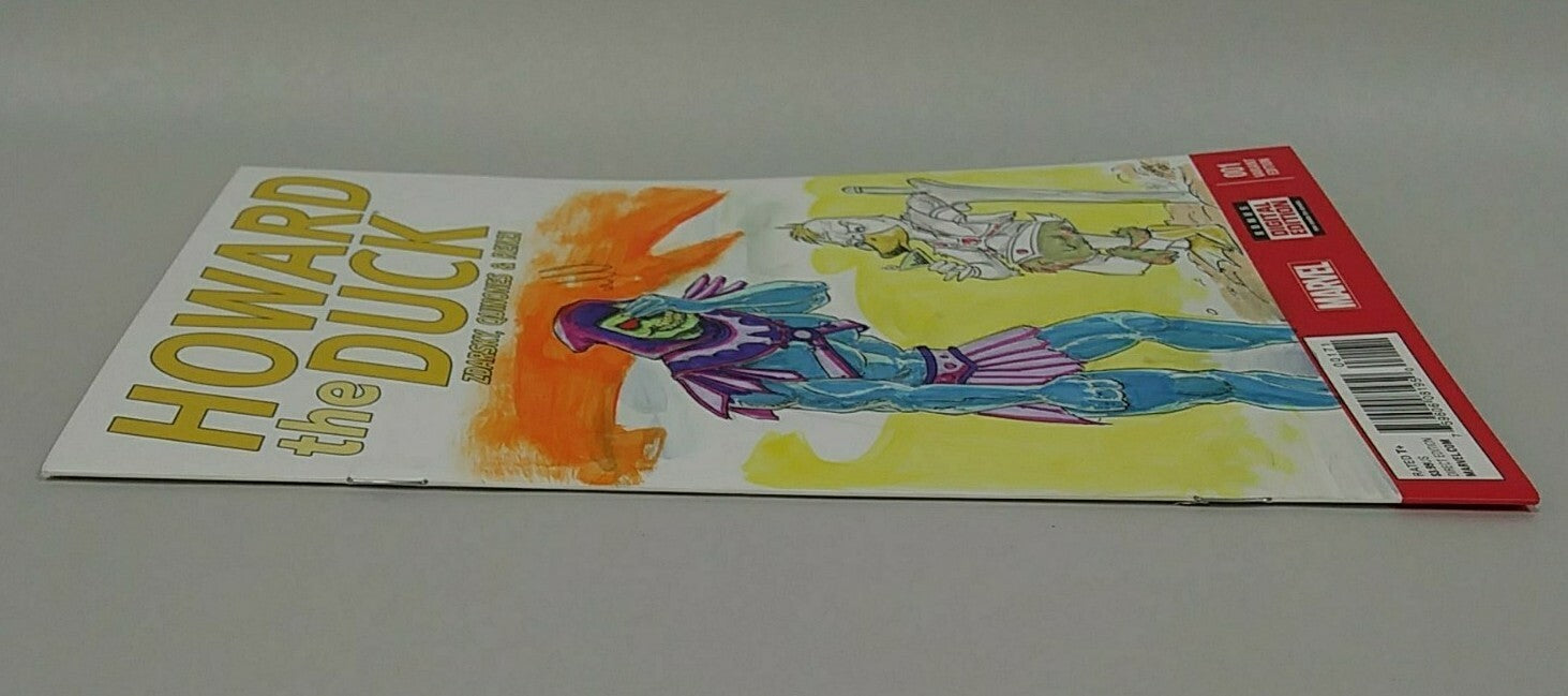 Howard the Duck 1 (2015) Marve Sketch Cover Variant Comic W Original DCastr Art