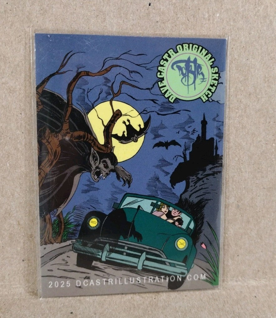 Dave Castr Crusin (2025) OAC Sketch Card W Original Marvel Cloak Art ACEO