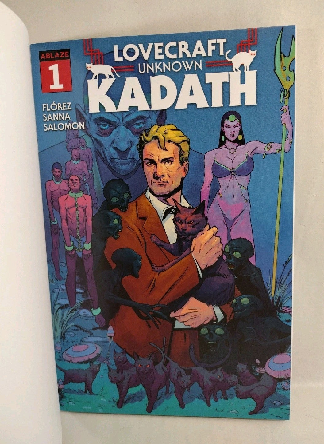 Lovecraft Unknown Kadath #1 (2022) Ablaze Comic Blank Sketch GID Variant Cover
