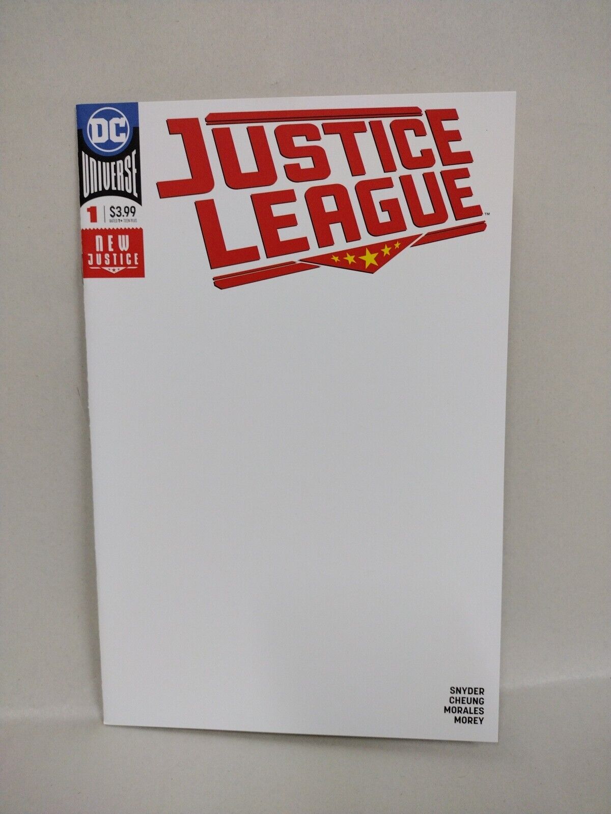 Justice League #1 (2018) DC Comic Blank Sketch Variant Cover NM