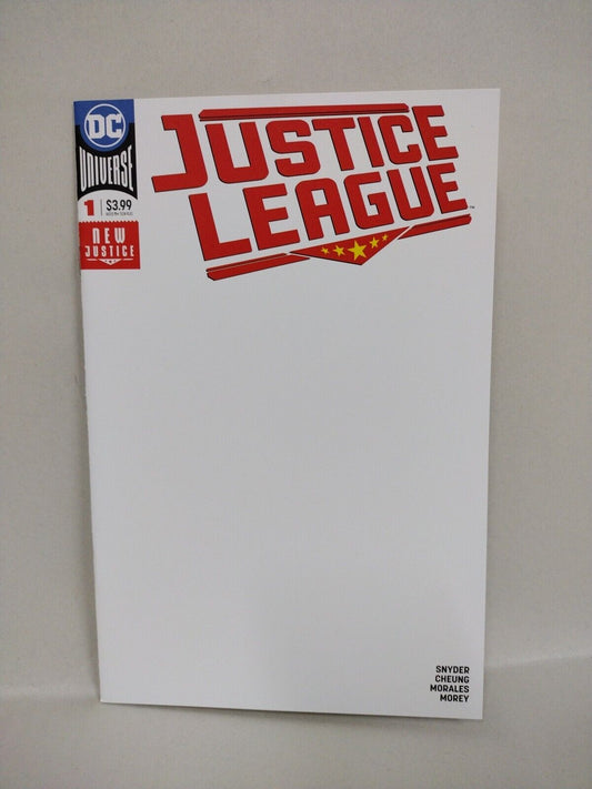 Justice League #1 (2018) DC Comic Blank Sketch Variant Cover NM