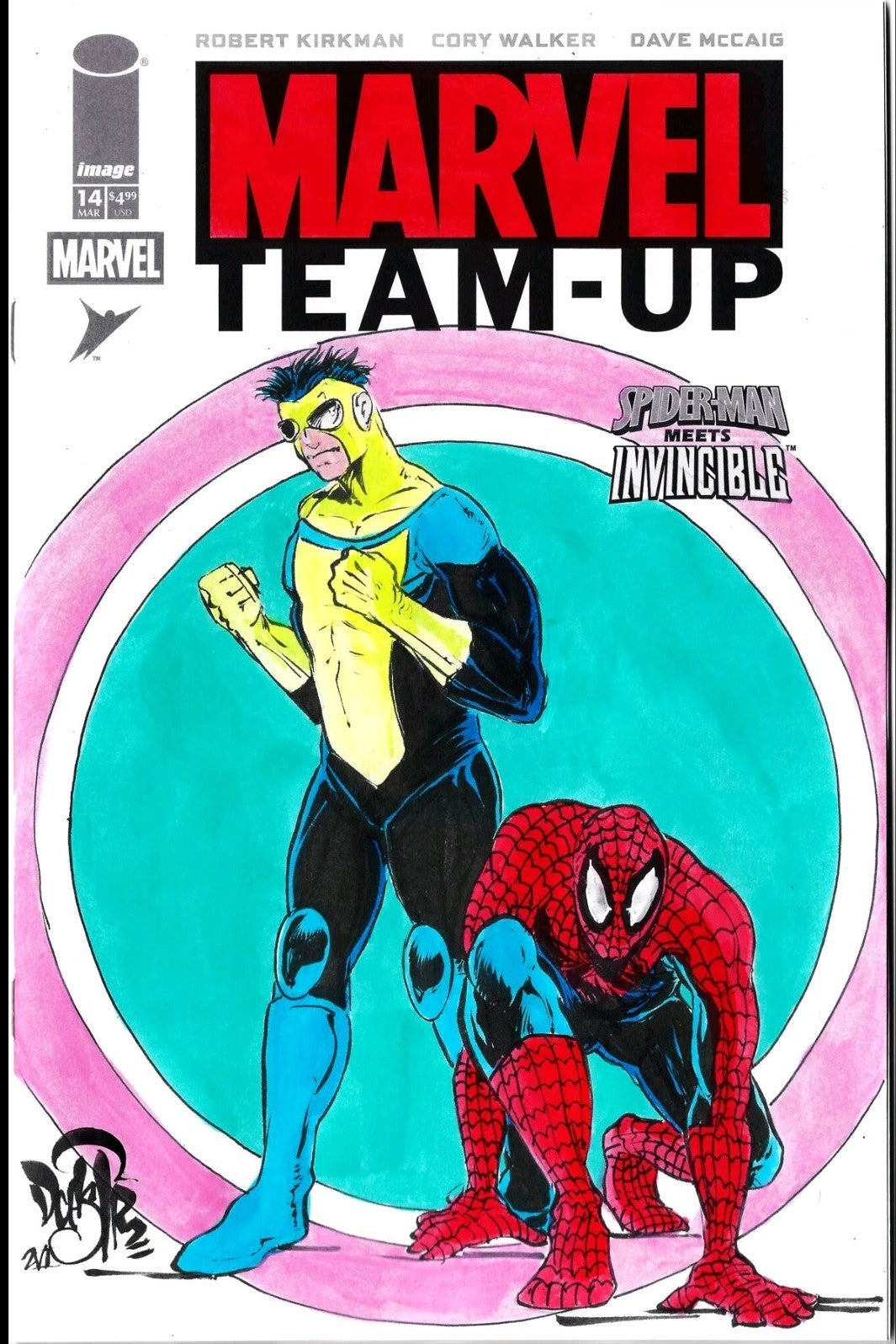Marvel Team-Up #14 (2026) Image Comic Sketch Cover W Original Dave Castr Art