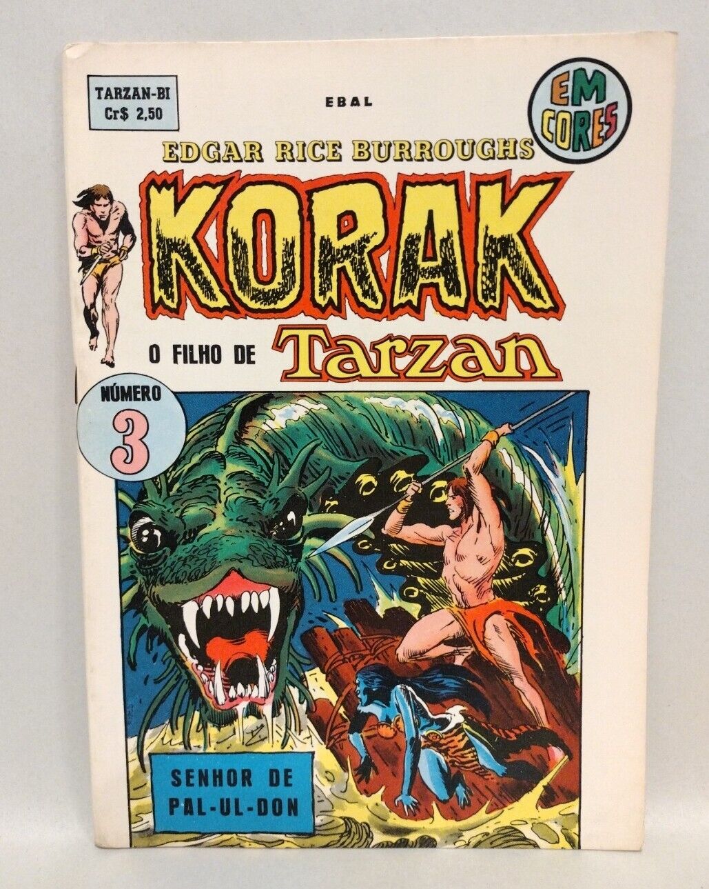 Korak Son Of Tarzan (1973) EM Cores Brazilian DC Comic Lot #1 3 4 Joe Kubert