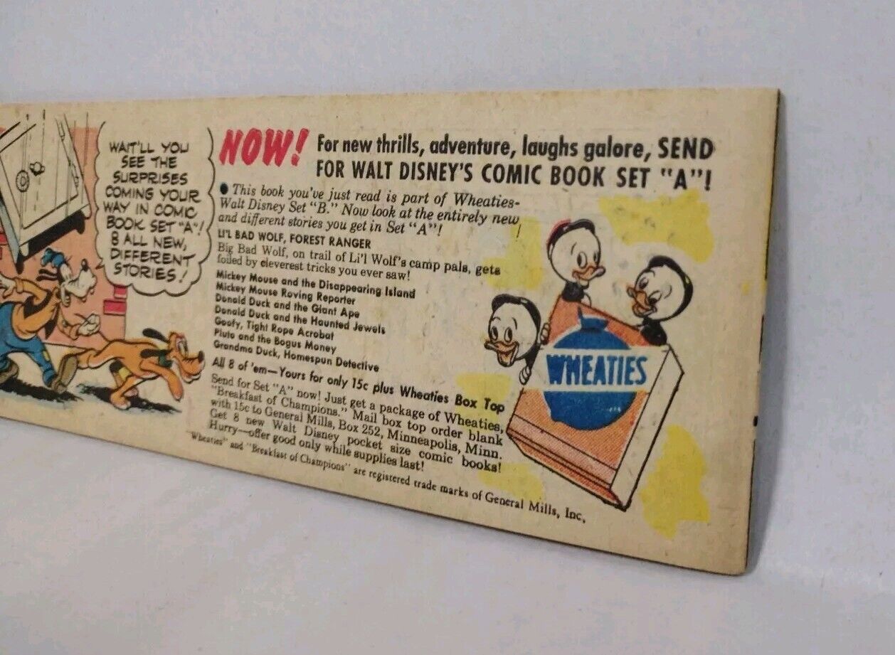 Mickey and the Mystery Sea Monster #B-4 (1950) Disney General Mills Mini Comic