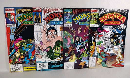 Monster In My Pocket (1991) Complete Harvey Comic Lot #1 2 3 4 VF NM