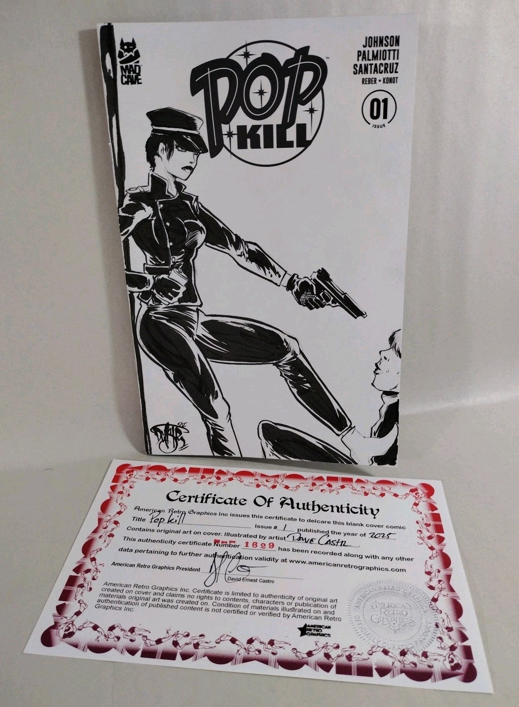 Pop Kill #1 (2025) Massive Sketch Variant Cover Comic W Original Dave Castr Art