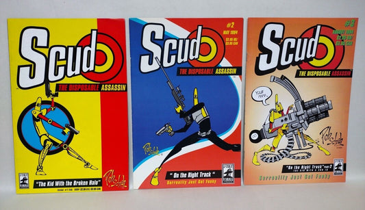 SCUD The Disposable Assassin (1994) Fireman Press Comic Lot #1 2 3 1st Print