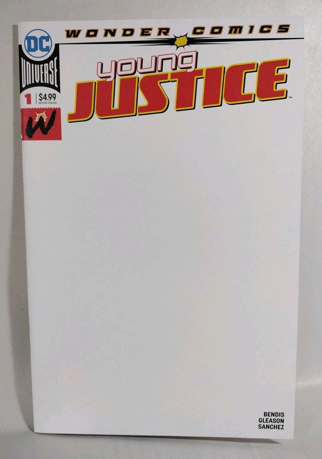 Young Justice #1 (2019) DC Comic Blank Sketch Variant Cover New NM
