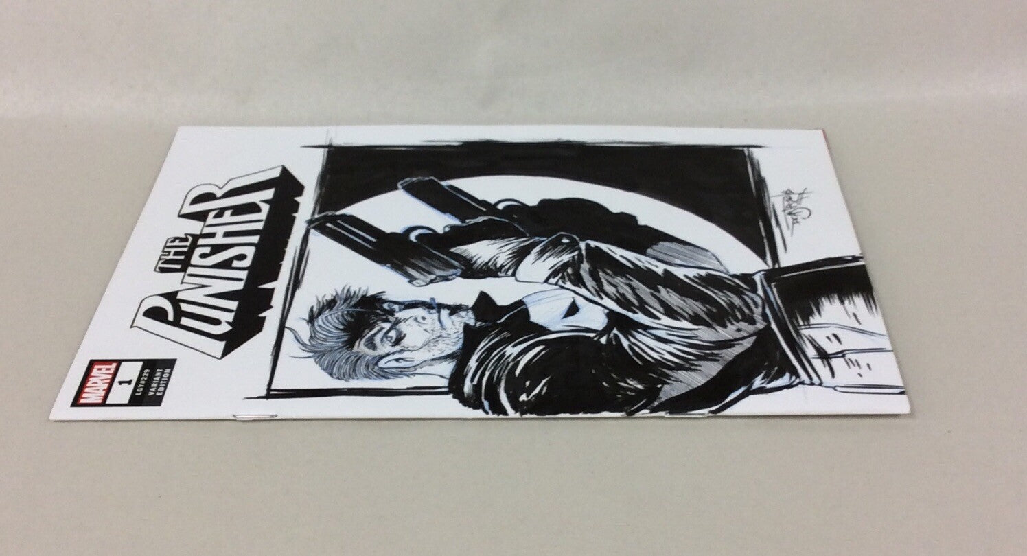 The Punisher #1 (2018) Marvel Sketch Cover Variant Comic W Original Art DCastr