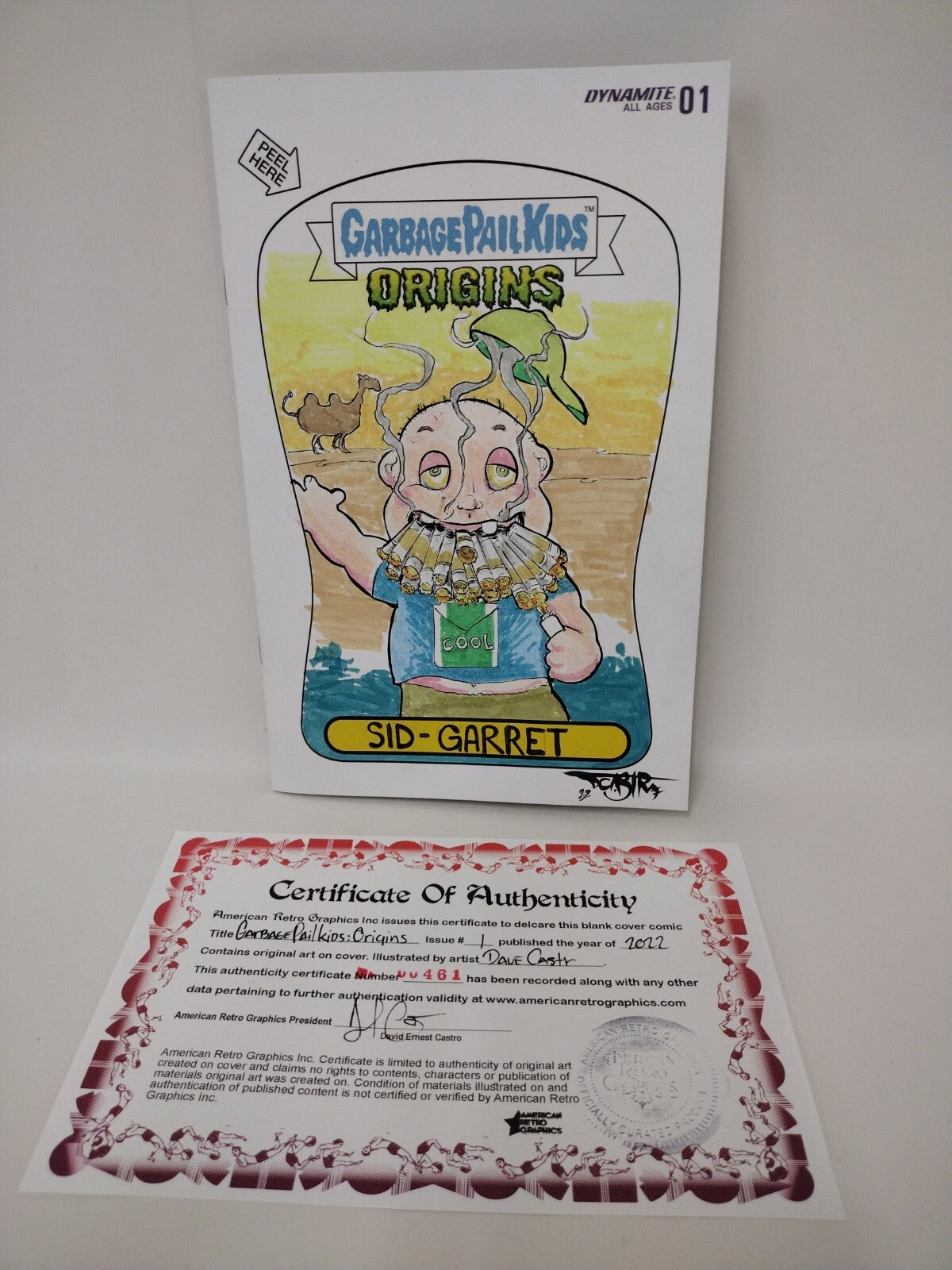Garbage Pail Kids Origins #1 (2022) Sketch Cover Var Comic W Original DCastr Art