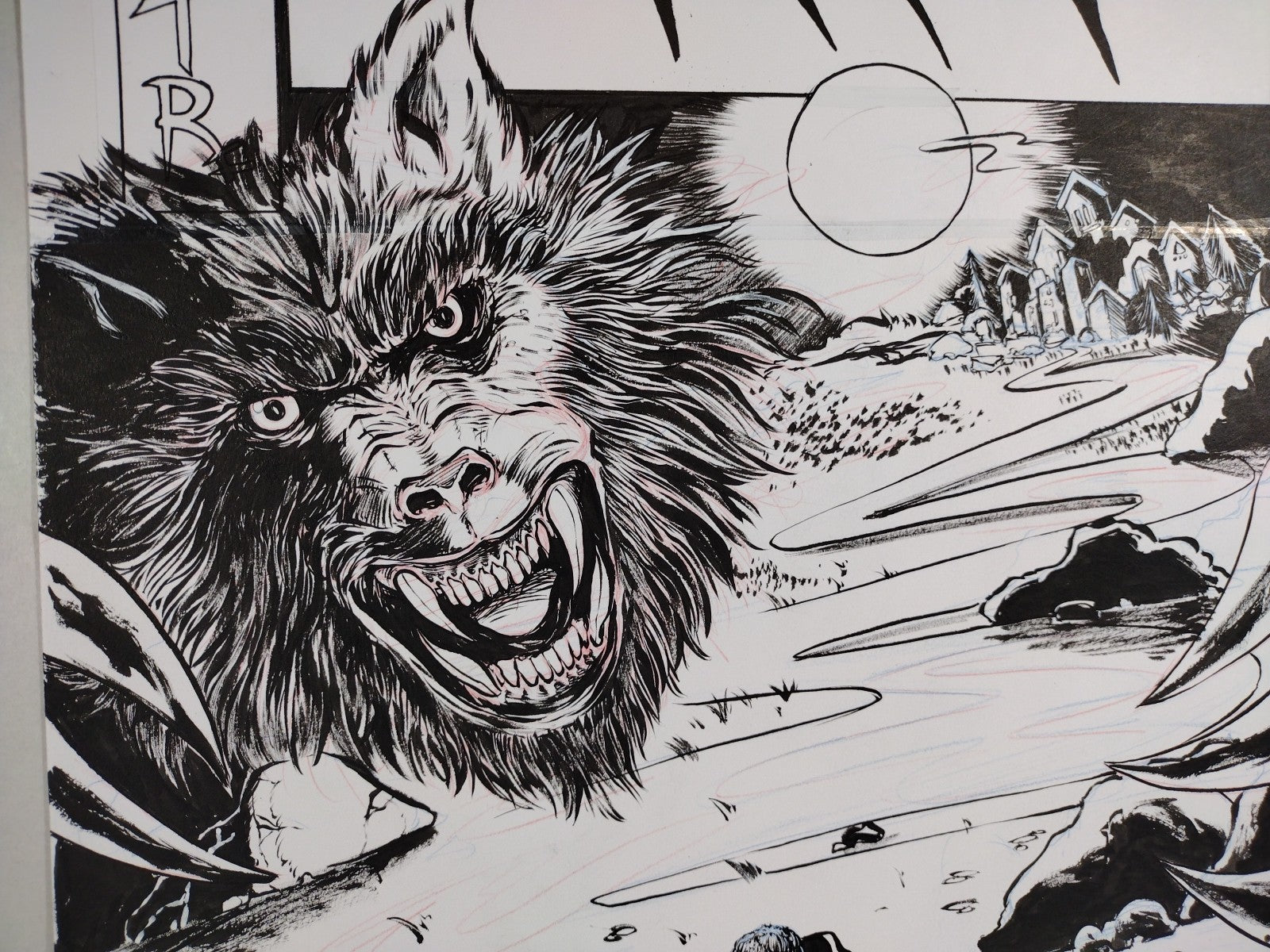 American Werewolf In London #1 (2025) Faux Comic Cover Original + Color DCastr