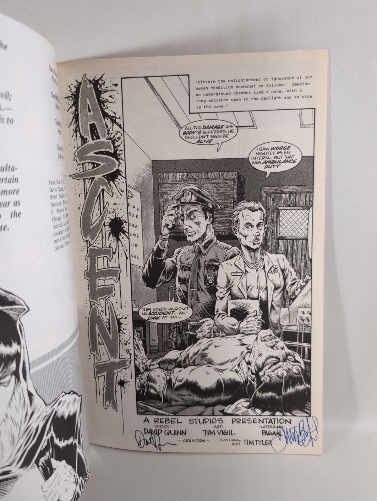 Faust Love of the Damned #5 (1990) Northstar Comic Issue Signed Vigil Quinn