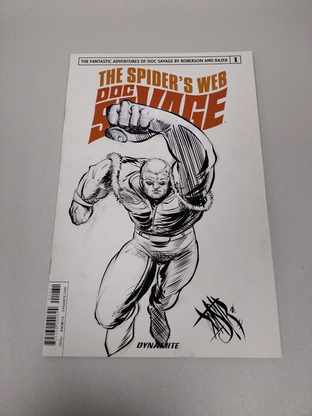 DOC SAVAGE: THE SPIDER'S WEB #1 Blank Cover Variant w Original Art Dcastr