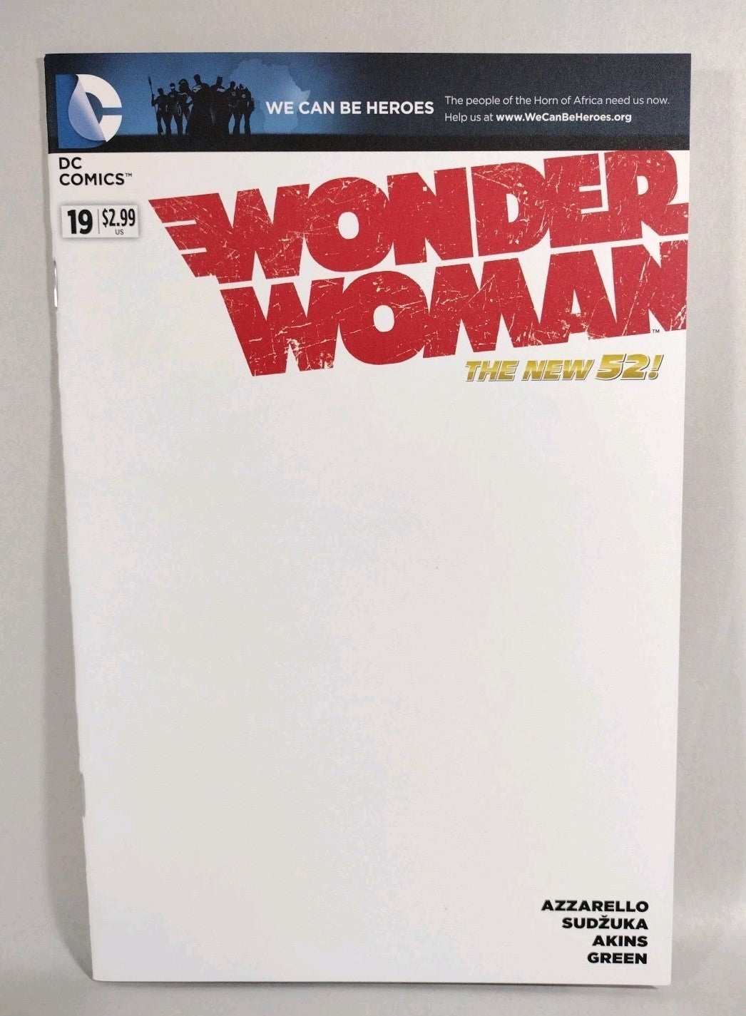 Wonder Woman #19 (2013) DC Comic Blank Sketch Variant Cover Comic New NM