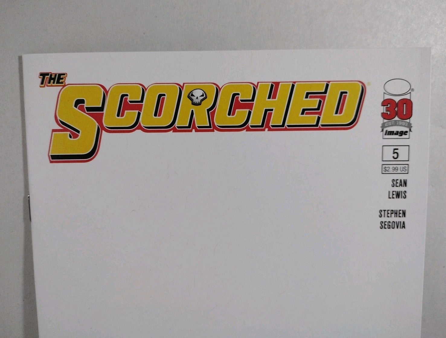 Scorched #5 (2022) Image Comic Blank Sketch Variant Cover Spawn Universe NM
