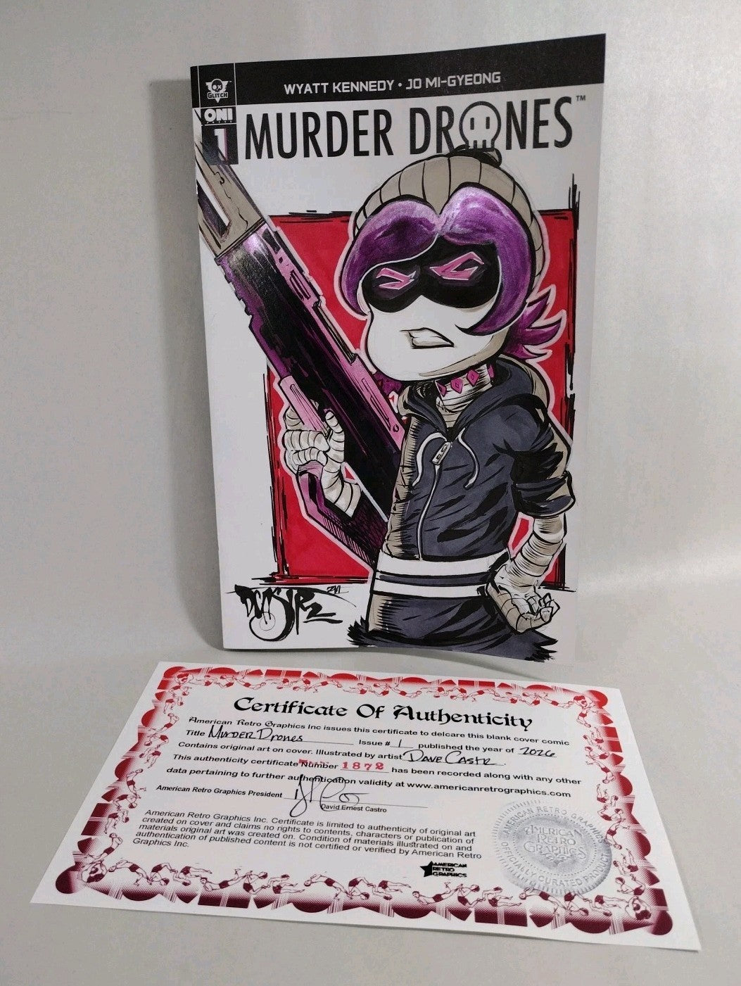 Murder Drones #1 (2026) Oni Sketch Cover Variant Comic W Original Uzi DCastr Art