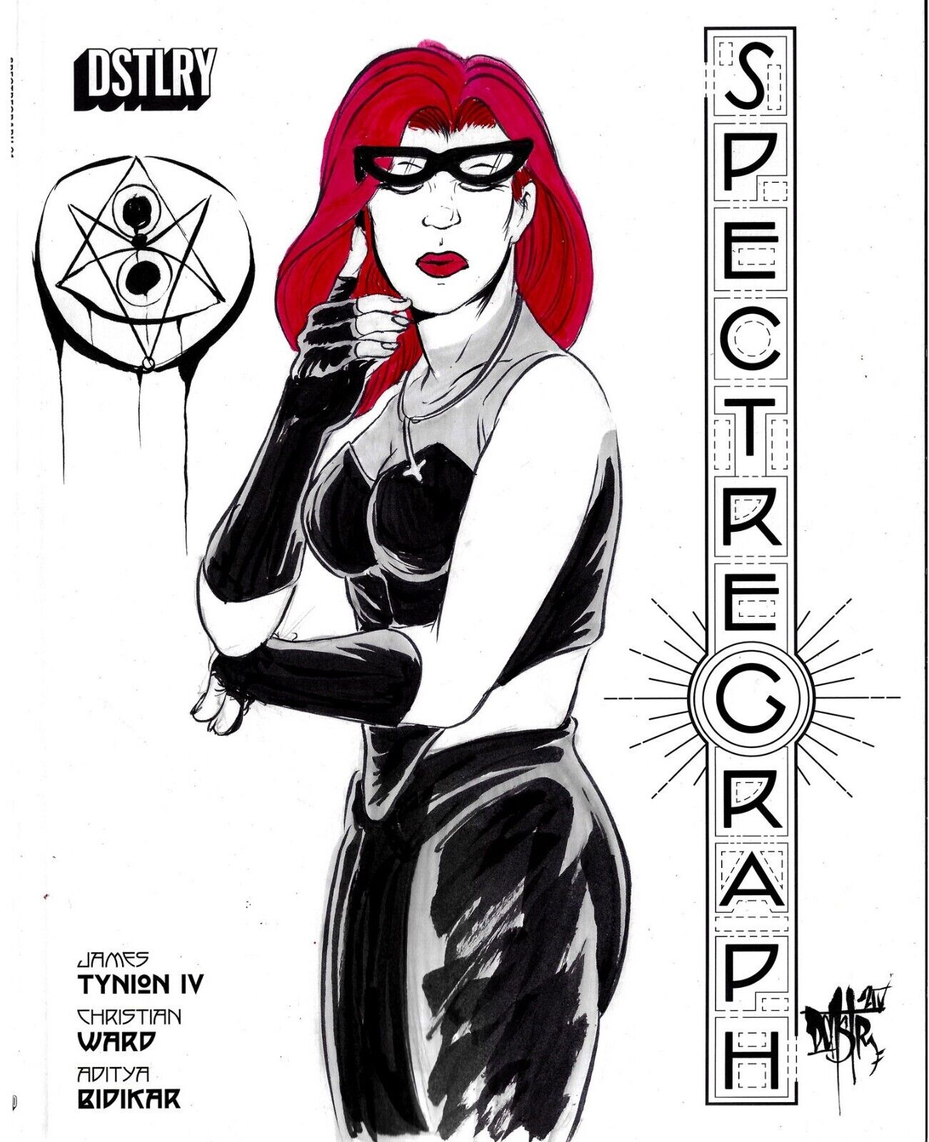 Spectregraph #1 (2024) Dstlry Comic Magazine Sketch Cover Variant W Original Art