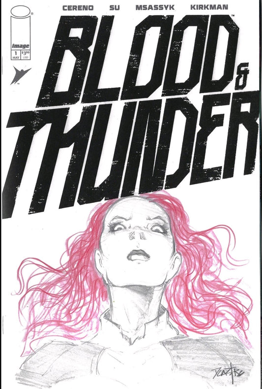 Blood & Thunder #1 (2025) Image Comic Sketch Cover Variant W Original DCastr Art