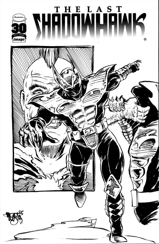 SHADOWHAWK LAST #1 Blank Cover Variant Image Comic w Original DCastr Art