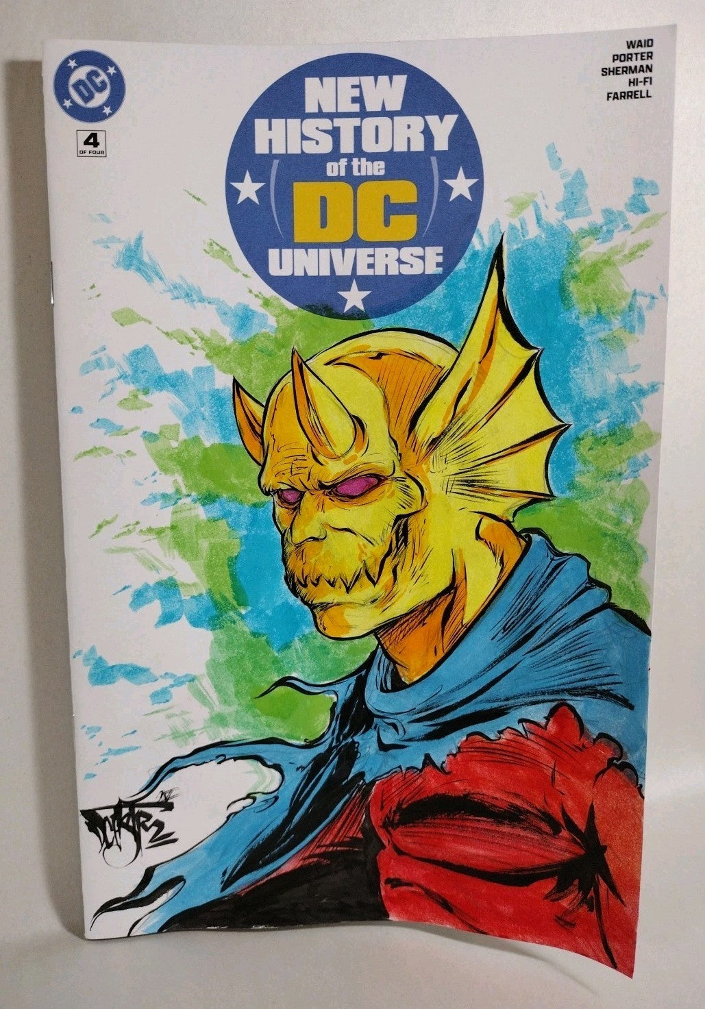 New History Of The DC Universe #4 Sketch Cover Var Comic W Original DCastr Art
