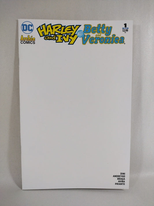 Harley & Ivy Meet Betty & Veronica #1 (2017) DC Blank Sketch Variant Cover New