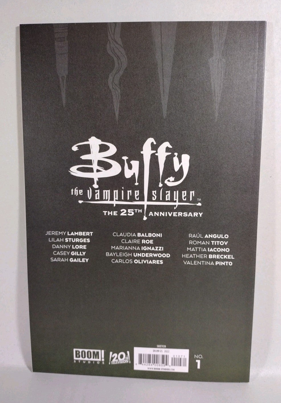 Buffy The Vampire Slayer 25th Anniversary #1 Book Sketch Cover W Original Art