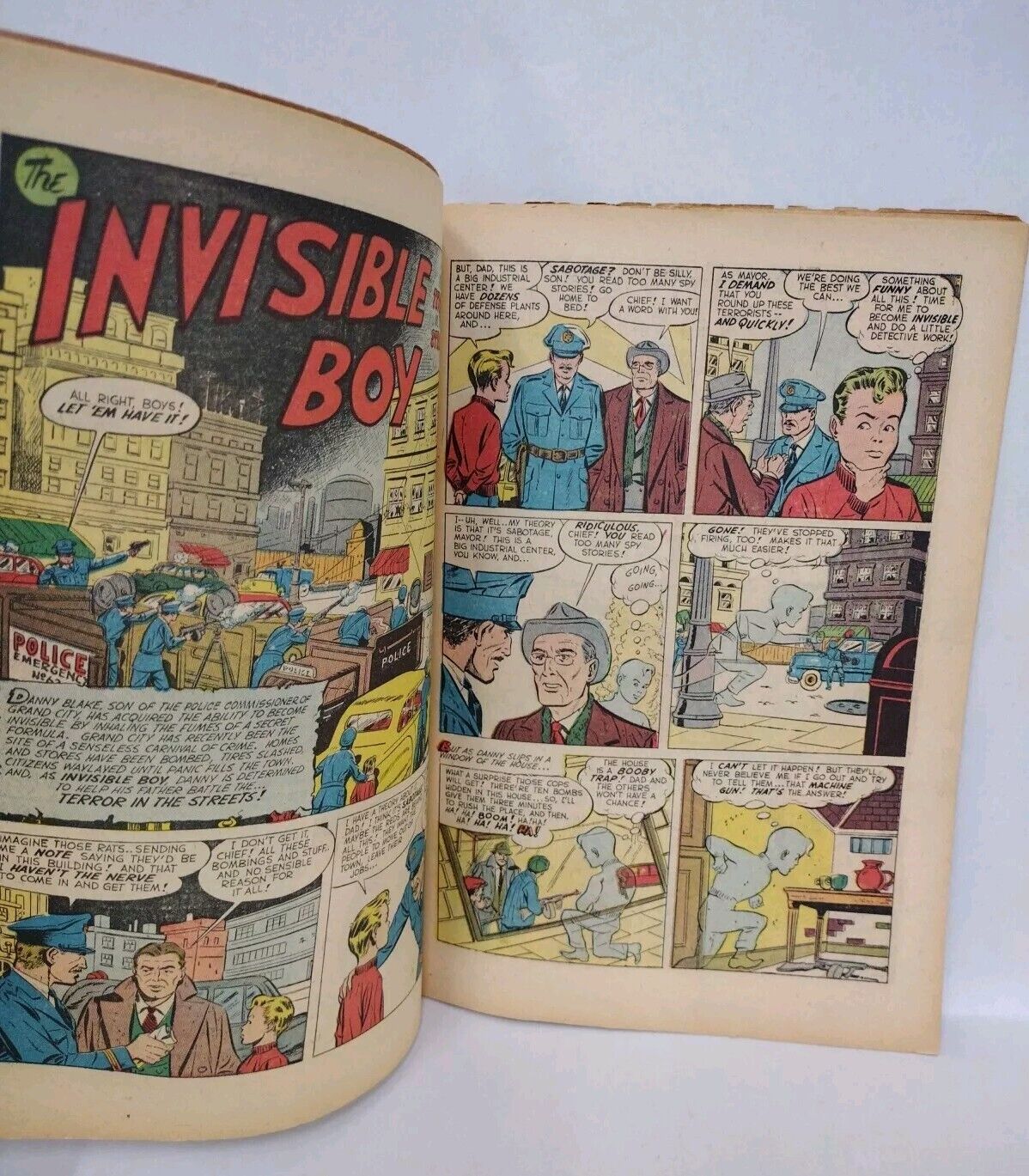 Invisible Boy #2 (1954) Approved Comics Saunders cvr Siegel Golden Age