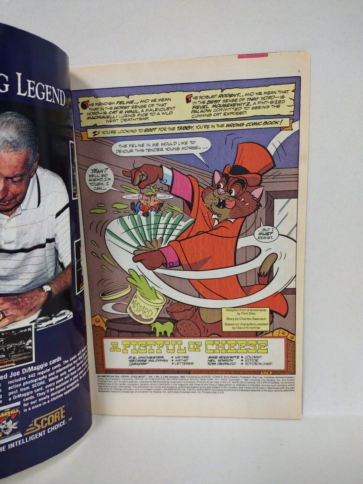 An American Tail Fievel Goes West (1992) Complete Marvel Comic Set #1 2 3 VF