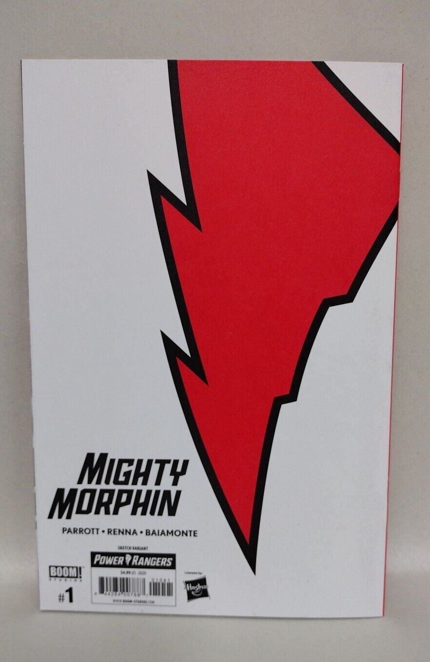 MIGHTY MORPHIN #1 (2020) Red Blank Cover Variant Comic W  Red ranger Art