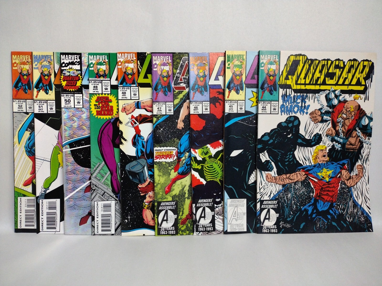 Quasar (1993) Marvel Comic Lot Set #44 45 46 47 48 49 50 51 52 NM 