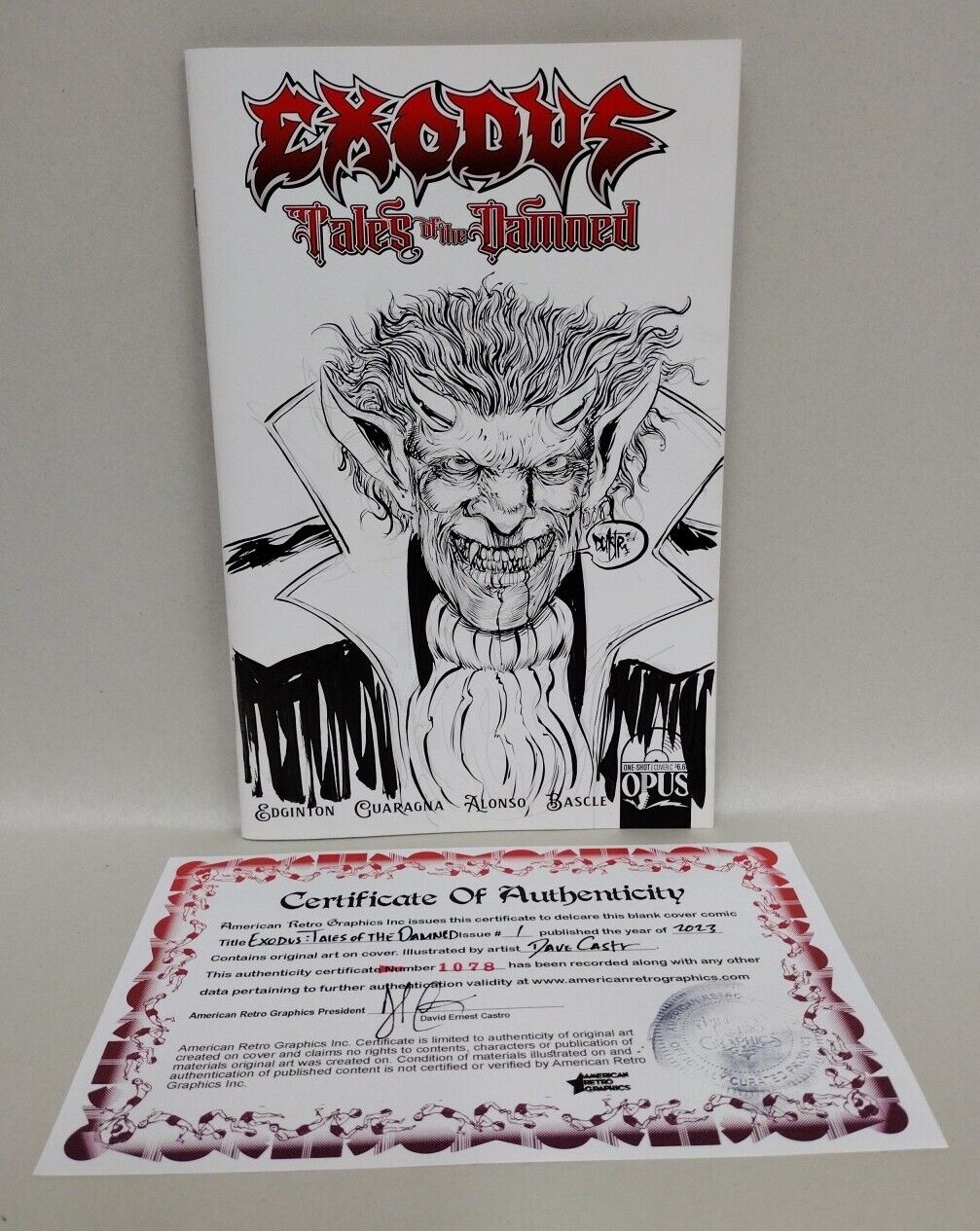 Exodus Tales Of The Damned (2023) Opus Comic Sketch Cover W Original DCastr Art