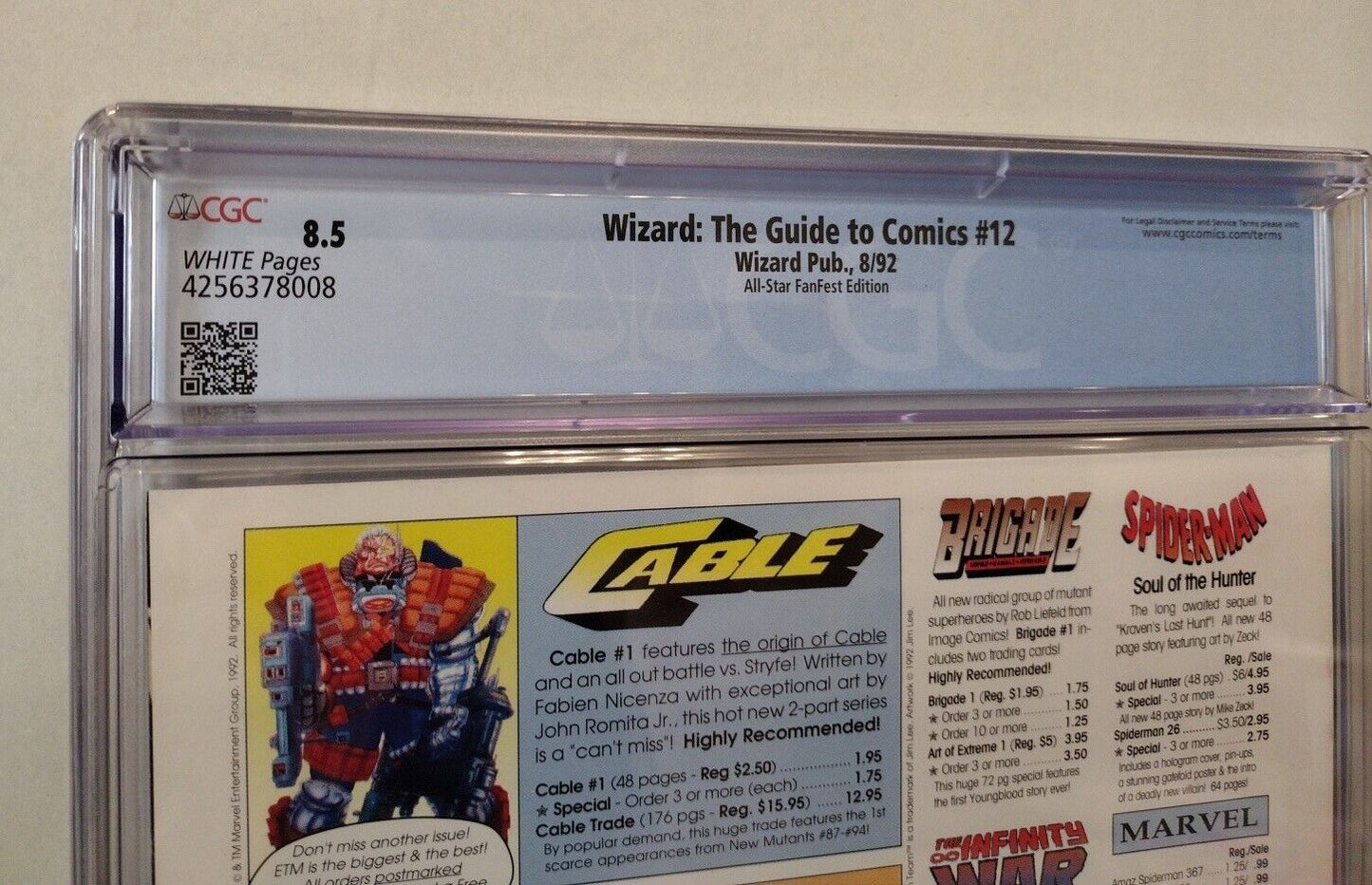 Wizard Magazine 1992 Jim Lee All-Star Fanfest San Diego Padres Giveaway CGC 8.5