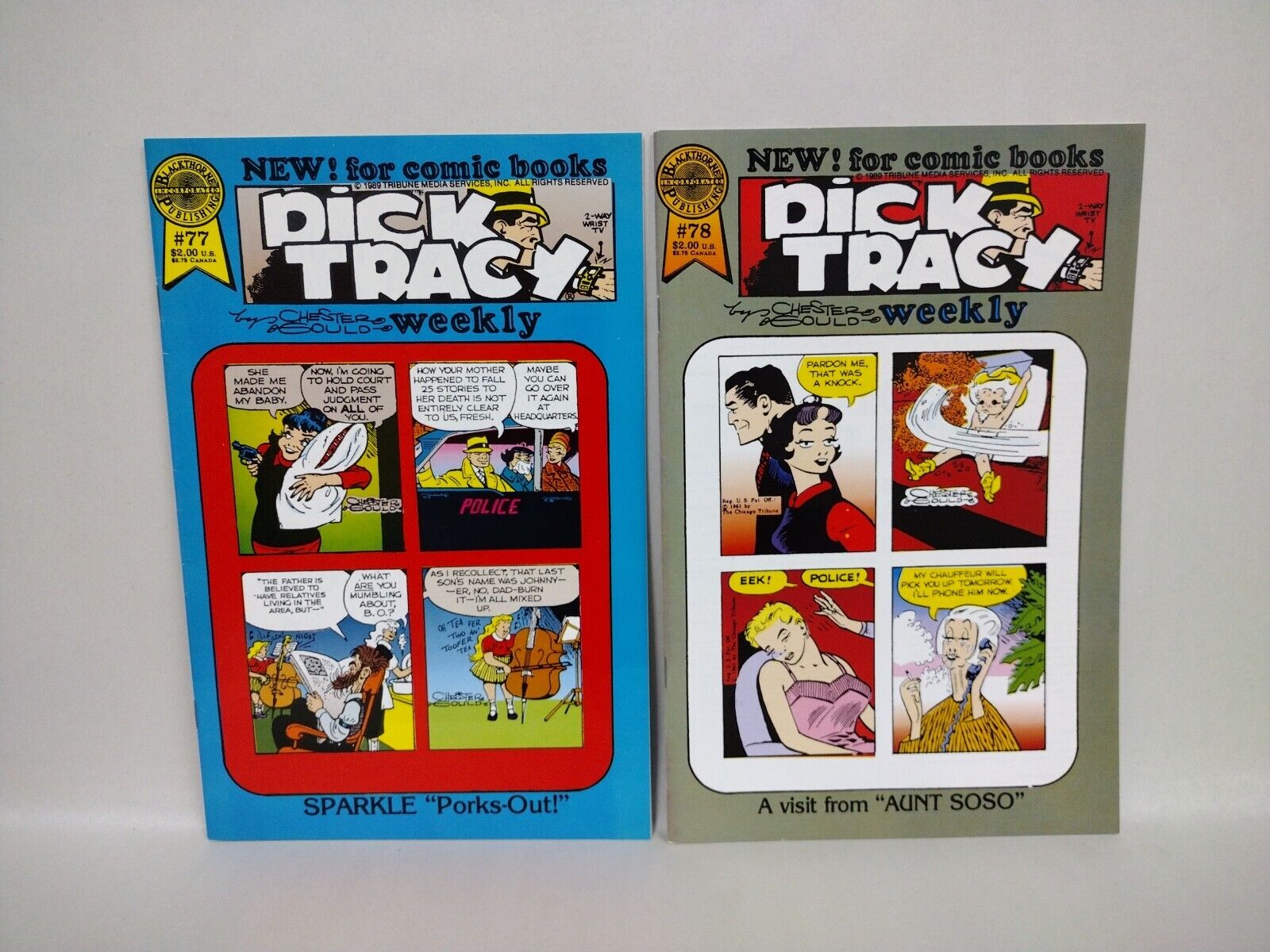 Dick Tracy Weekly (1989) Blackthorne Comic Lot Set 75-82 84-86 88 89 Chest Gould